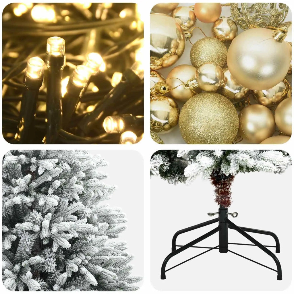 Albero di Natale Artificiale con Palline 240 cm 300 LED 3466585