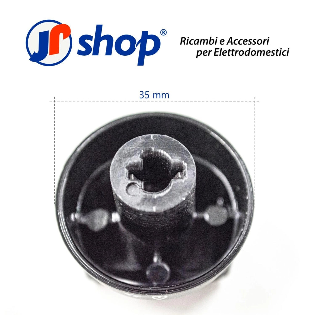 Manopola nera, diametro 6 mm, foro centrale 10 mm, compatibile con Electrolux