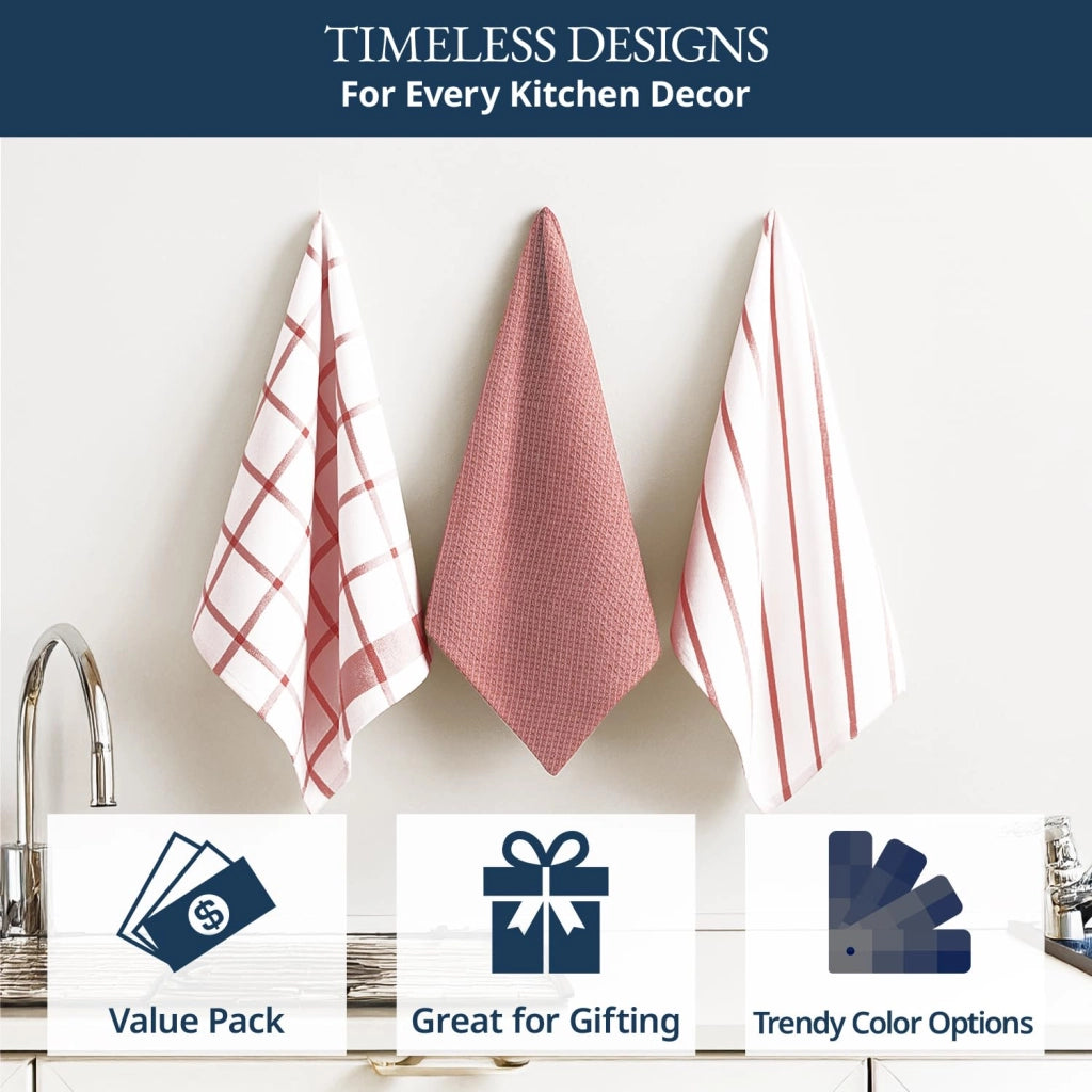 Set di 4 strofinacci da cucina, 100% cotone, 46x71 cm, altamente assorbenti