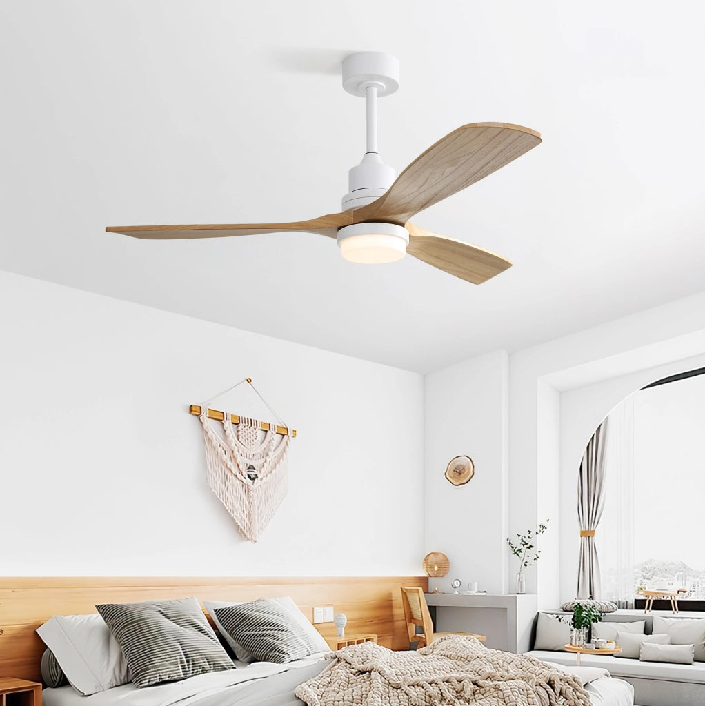 Ventilatore da soffitto 52 pollici bianco con luce LED e telecomando