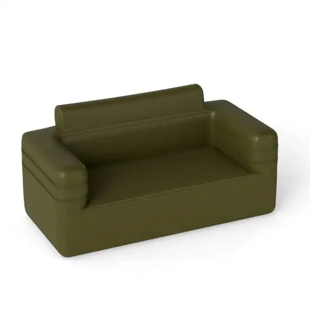 Divano gonfiabile da campeggio in Oxford e PVC verde poltrona ad aria portatile con pompa ricaricabile e borsa