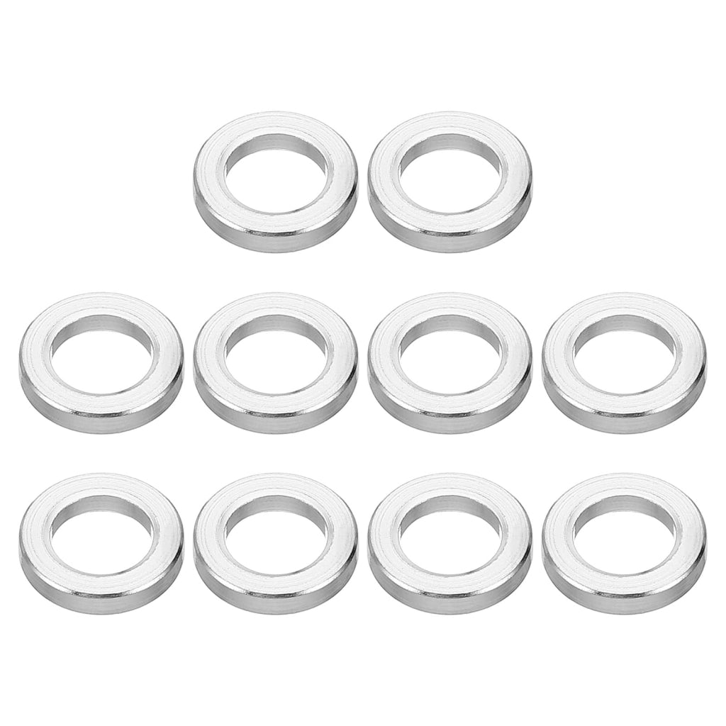 Distanziali in alluminio M6, confezione da 10 pezzi, dimensioni 6,2x10x2 mm