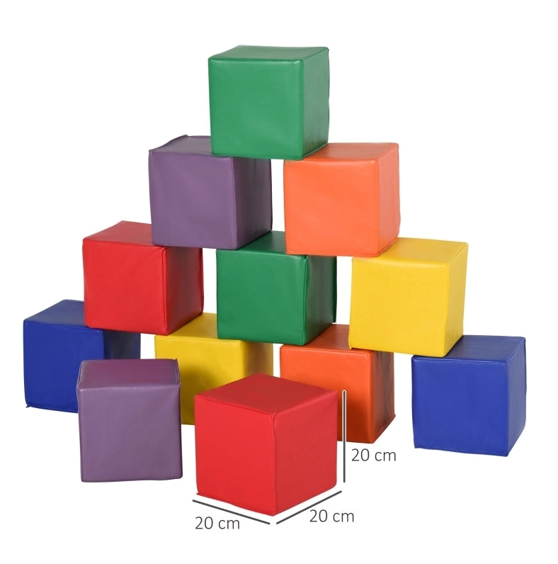 BLOCCHI da costruzione morbidi Set da 12 pezzi 20x20x20 cm Blu
