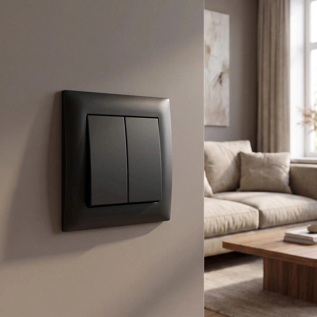 Interruttore Doppio Oste Jnh007-w Black