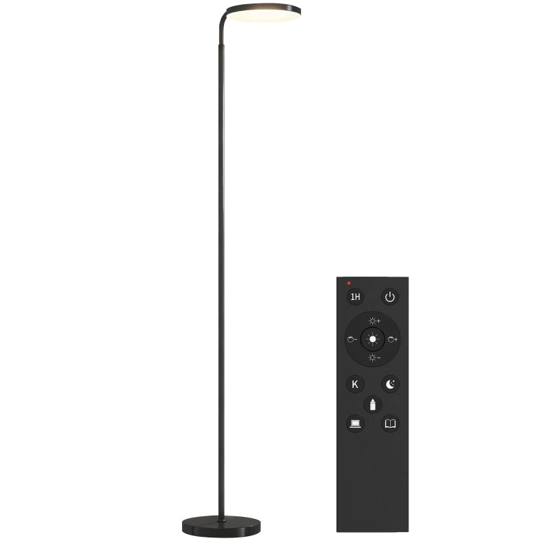 Lampada da terra LED 30 W nera con telecomando magnetico