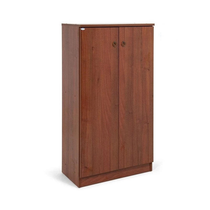Armadio scarpiera Noce Antico in legno nobilitato 2 ante-4 ripiani h130x71x38