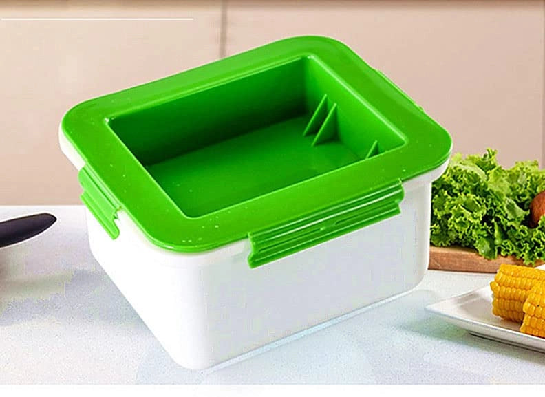 Set per pressare il tofu, colore verde, in plastica PP, con molla, confezione singola
