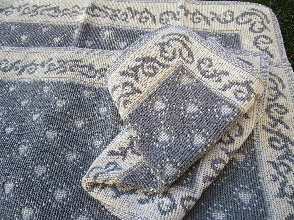 Tappeto 50x80 cm, composto da 3 pezzi, 100% cotone, antiscivolo, grigio
