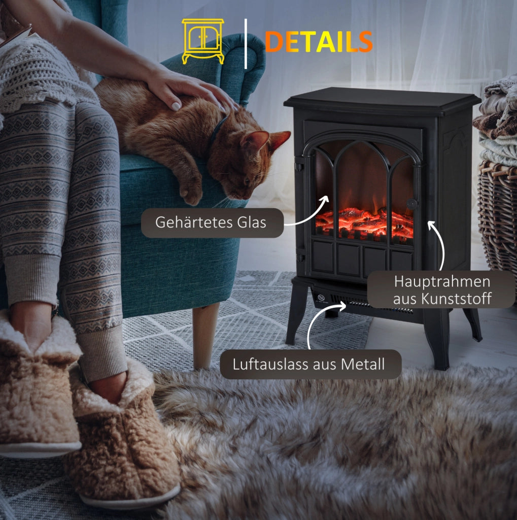 Camino elettrico da terra 2000 W con effetto fiamma LED