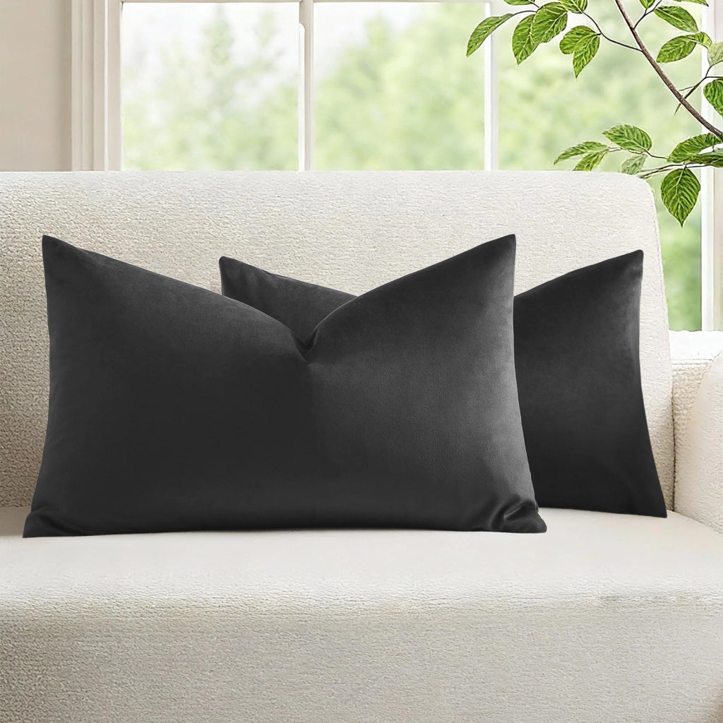 Coperte per cuscini, 30x50 cm, set da 2, morbide, rettangolari, con cerniera