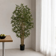Pianta artificiale di bambù in vaso, altezza 120 cm