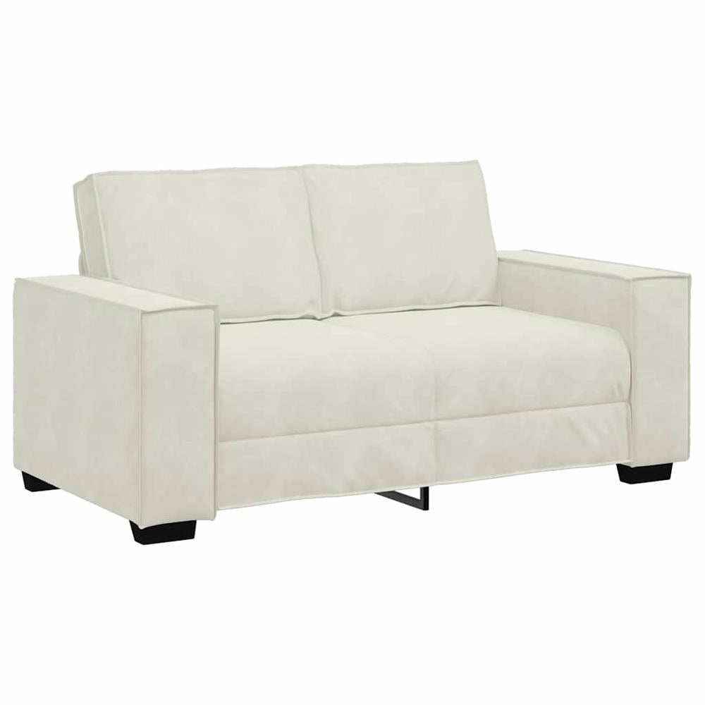 Divano a 2 Posti crema 160x78x84 cm in Velluto