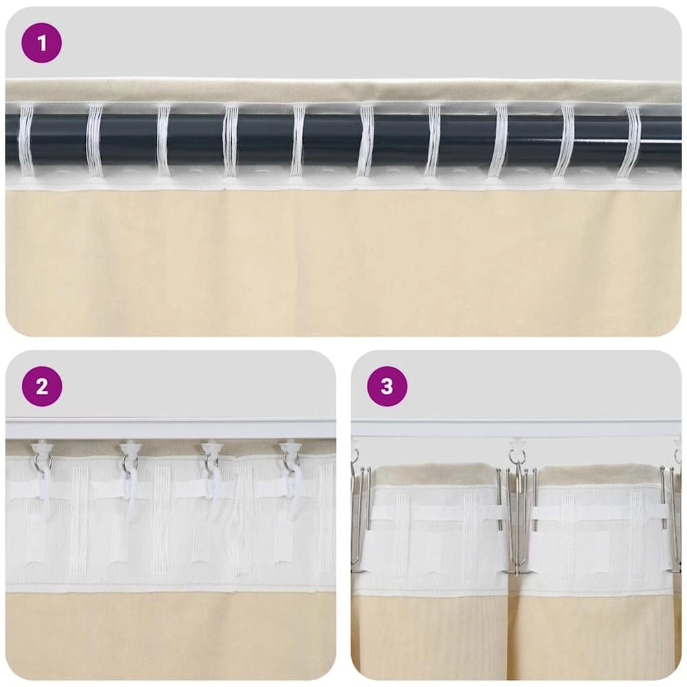 Tende 2 pz Giallo Senape 140 x 225 cm Velluto