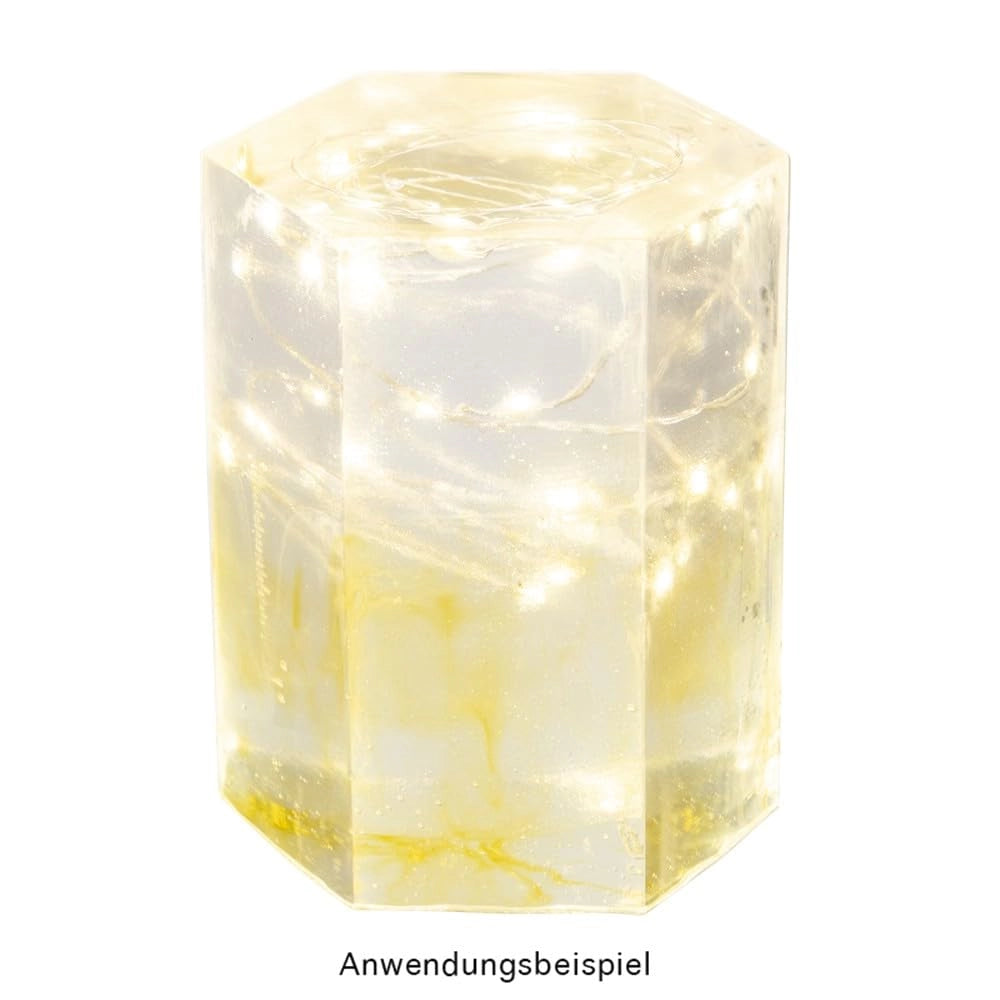 Stampo in silicone a forma di cilindro esagonale, dimensioni 8,7 x 6,4 x 5,6 cm