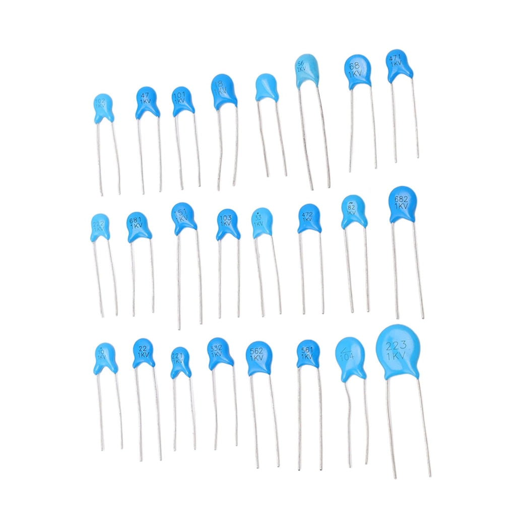 Assortimento di condensatori ceramici, 700 pezzi, 24 valori, 1 kV