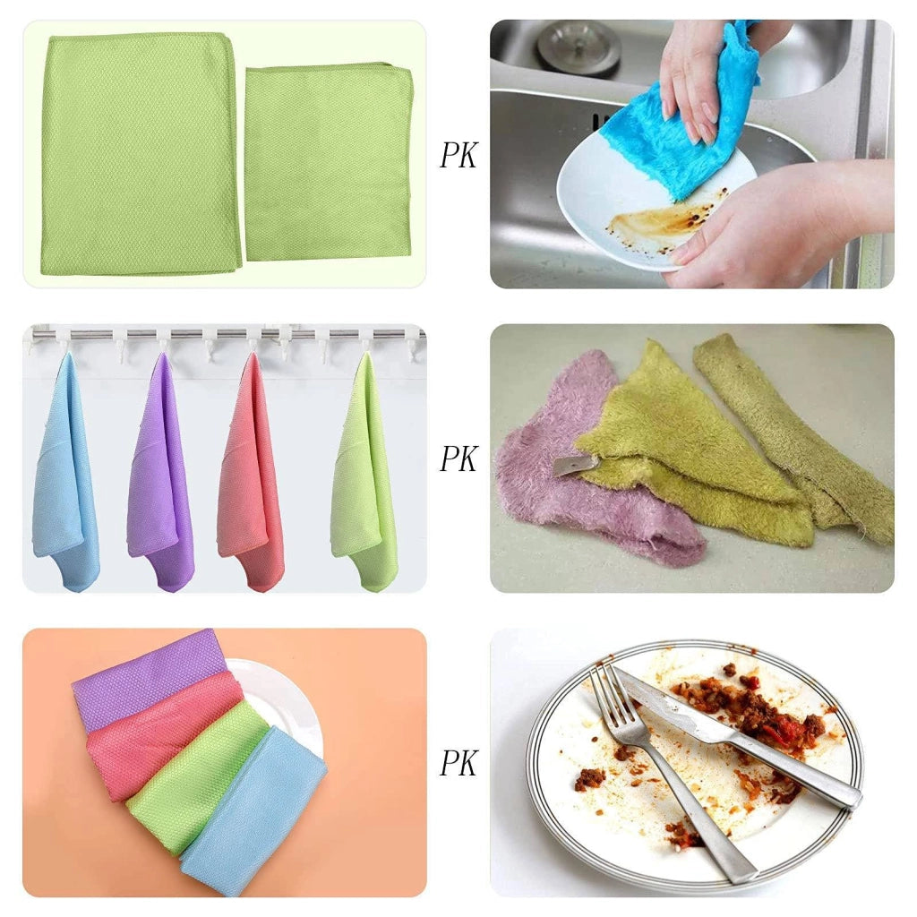 Set di 10 panni in microfibra, 40x50 cm, color lilla, altamente assorbenti
