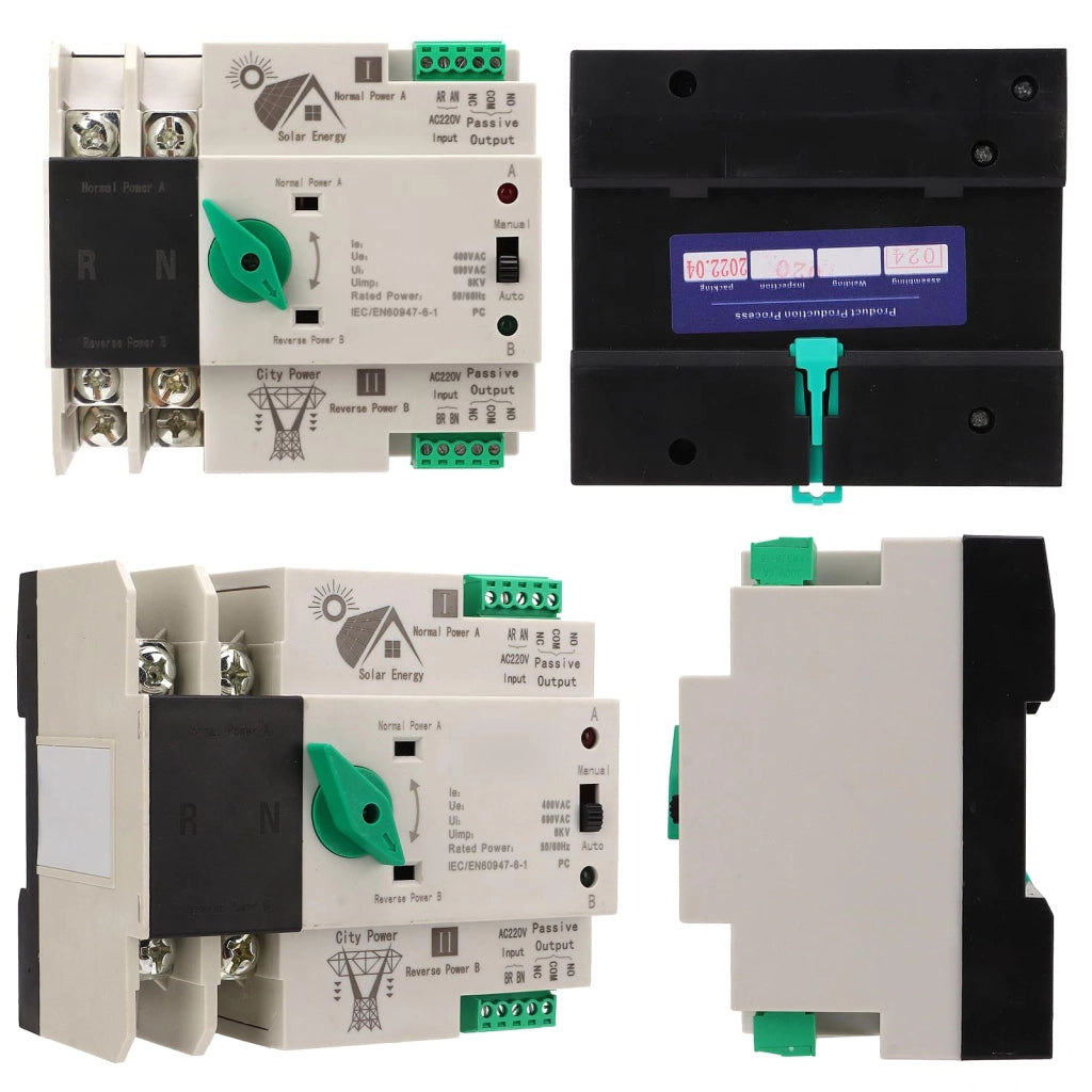 2P AC-220V ATS, commutatore automatico per alimentazione di riserva (100 A)