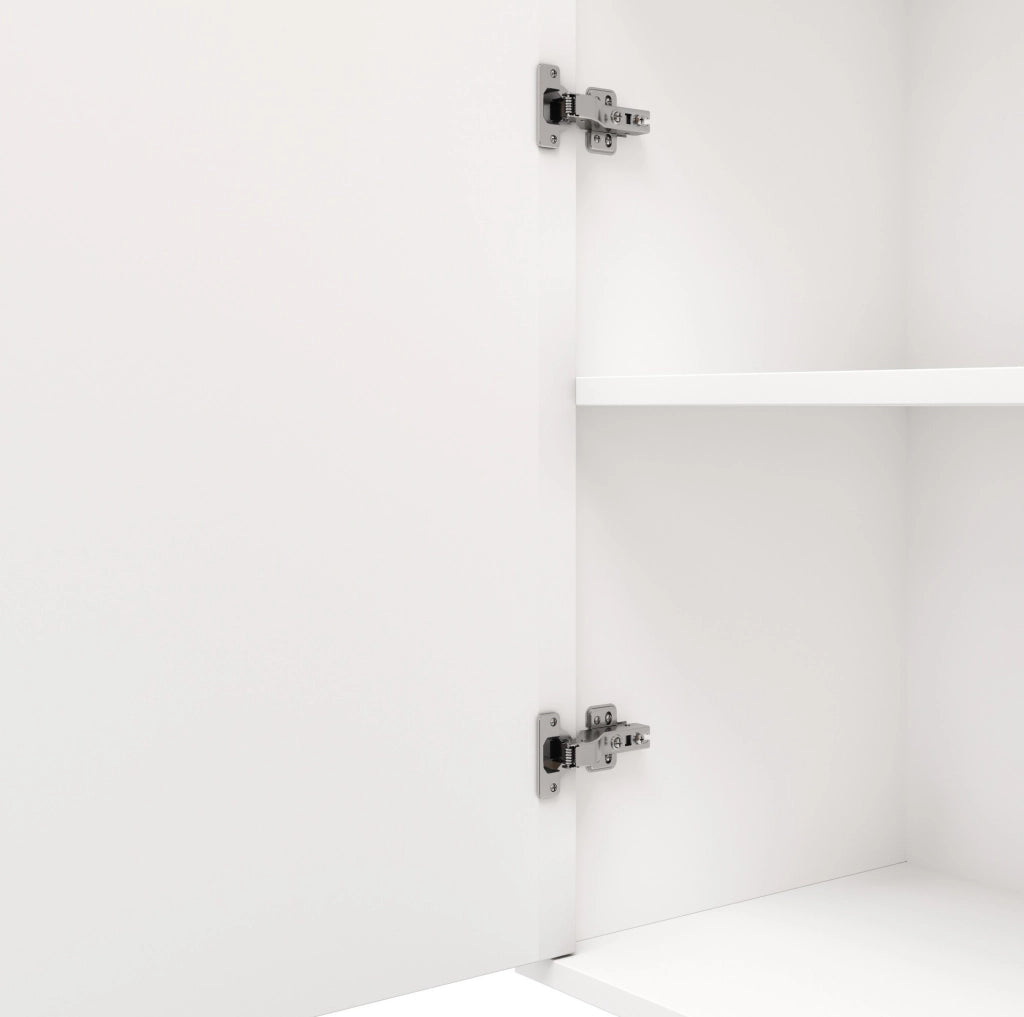 Set ufficio bianco e rovere con scrivania da 140 cm e archivio