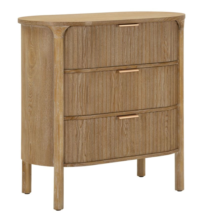 Comò Goteborg cm 80,5x47x82 - Cassettiera a 3 Ampi Cassetti in Legno e Ferro - Arredo Moderno Funzionale