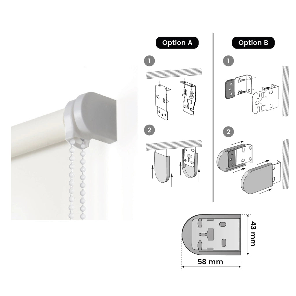 Storesdeco Tenda a rullo filtrante tinta unita Bianco 160x250 cm