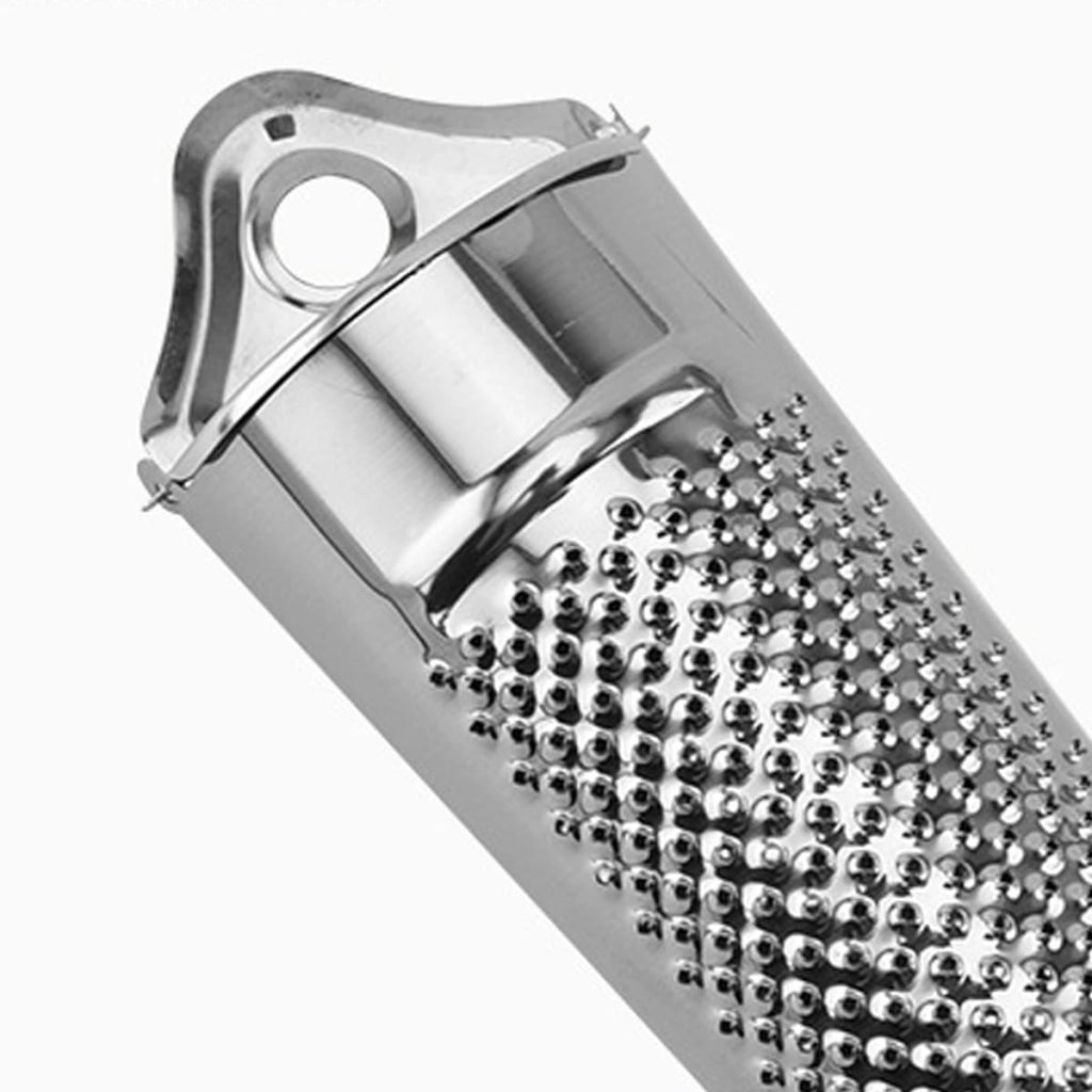 Grattugia per noce moscata con supporto, acciaio inossidabile, 4,6x14x3,2 cm