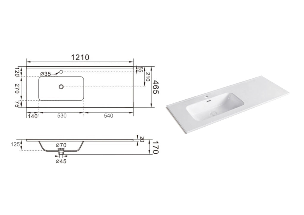Composizione vasca SX 4 pezzi SOLMIRA grigio
