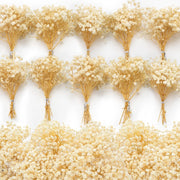 100 fiori secchi di Gypsophila artificiale, facili da curare, di colore giallo