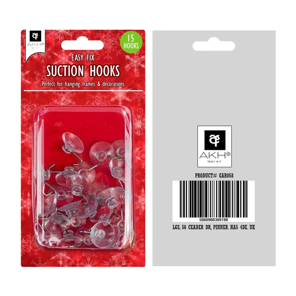 Ganci in plastica trasparente, 15 pezzi, 2,2 cm