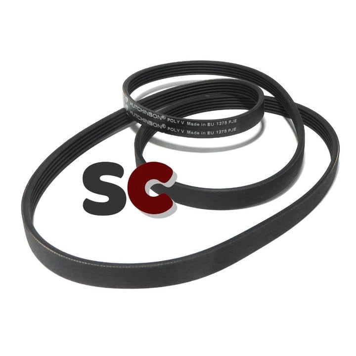 Cinghia per lavatrici, modello 1275 PJE, 1275 mm, cinghia a forma di J, elastica