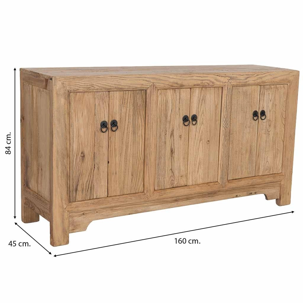 Credenza in legno beige 160x45x84h cm