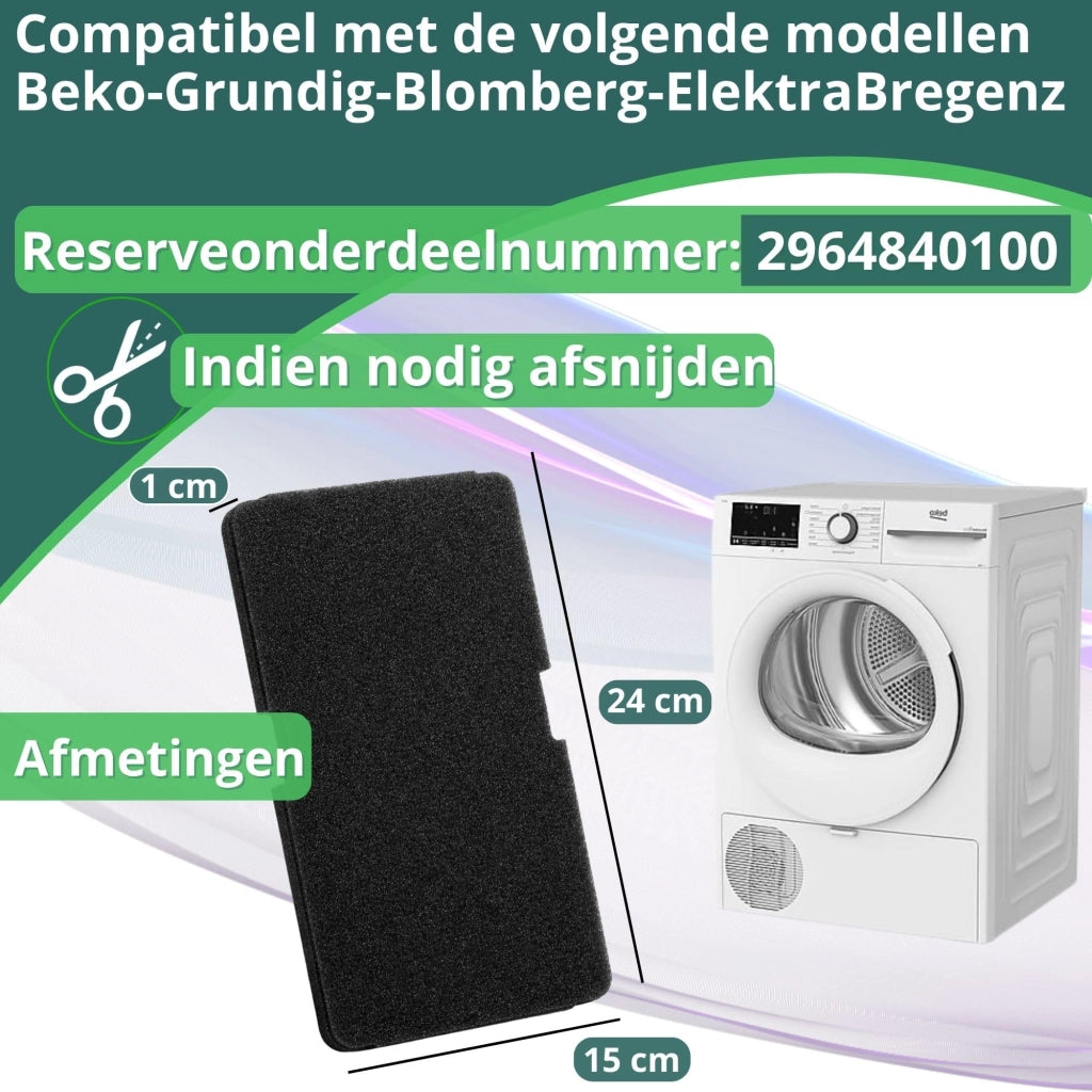 Set di filtri compatibili con gli asciugamani Beko