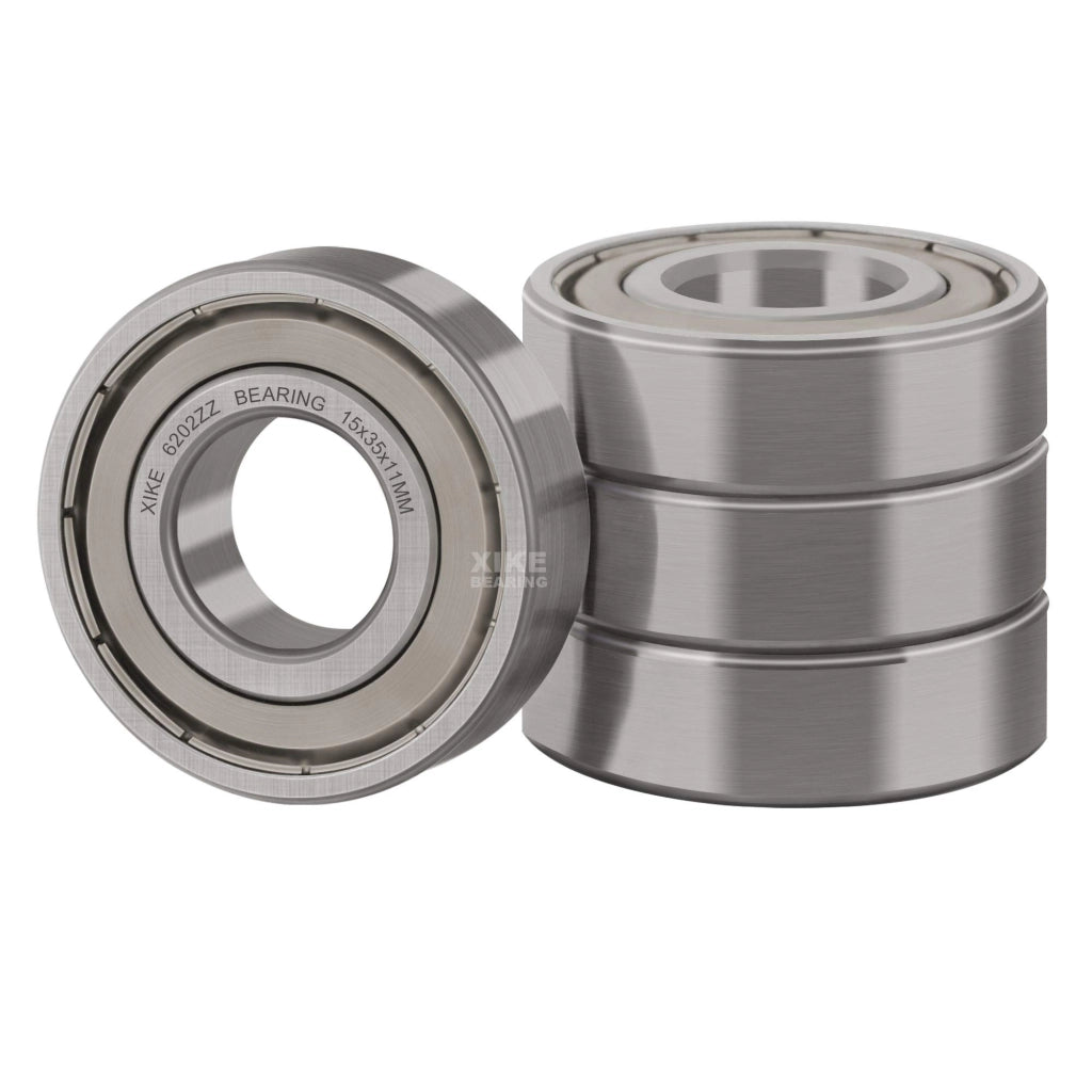 Cuscinetti a sfera 6202ZZ, dimensioni 15x35x11 mm, acciaio al cromo, confezione da 4 pezzi