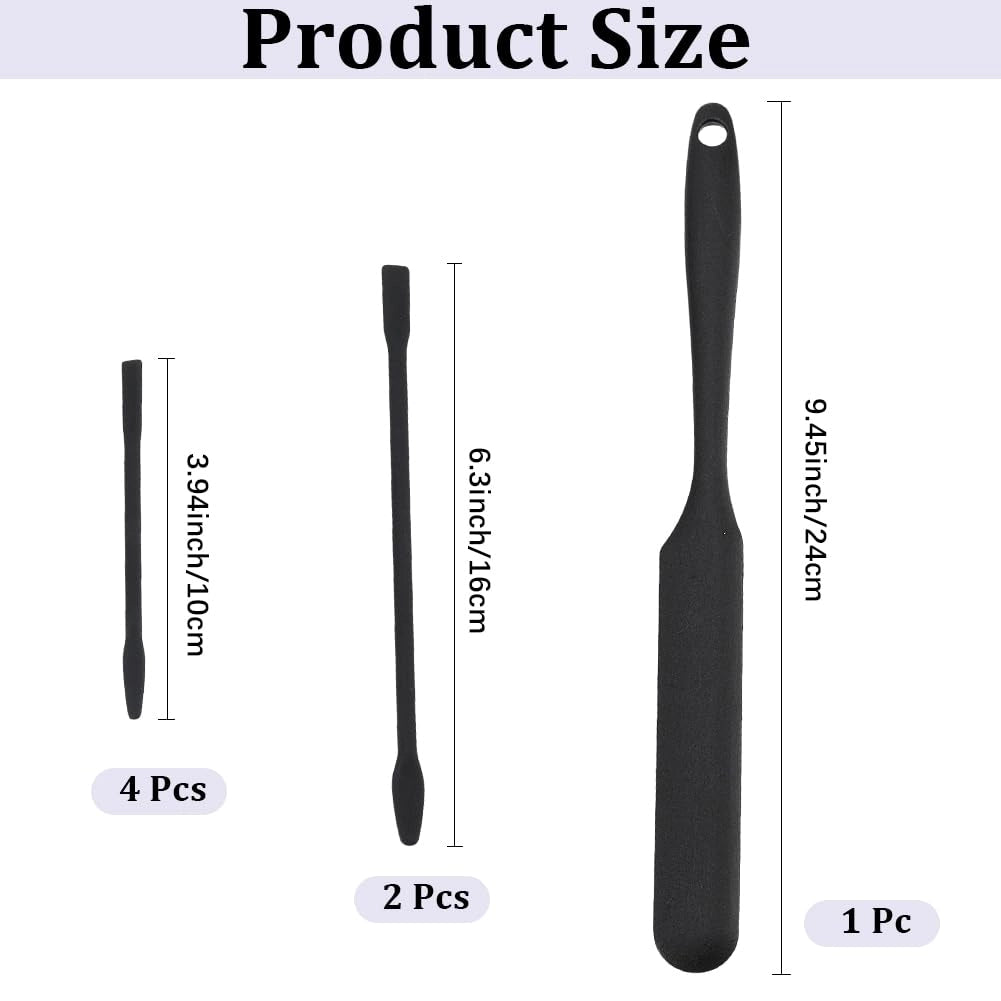 Set di 7 spatole in silicone, 3 dimensioni, spatole con doppia estremità