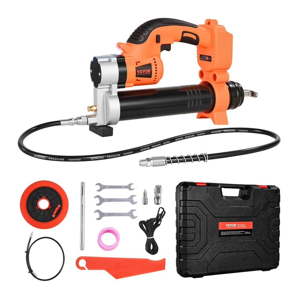 LD-8207 Ingrassatore a Batteria 20V 55 MPa con Luce LED, Ingrassatore Elettrico Senza Fili con Tubo per Lubrificazione Officina e Fai da Te