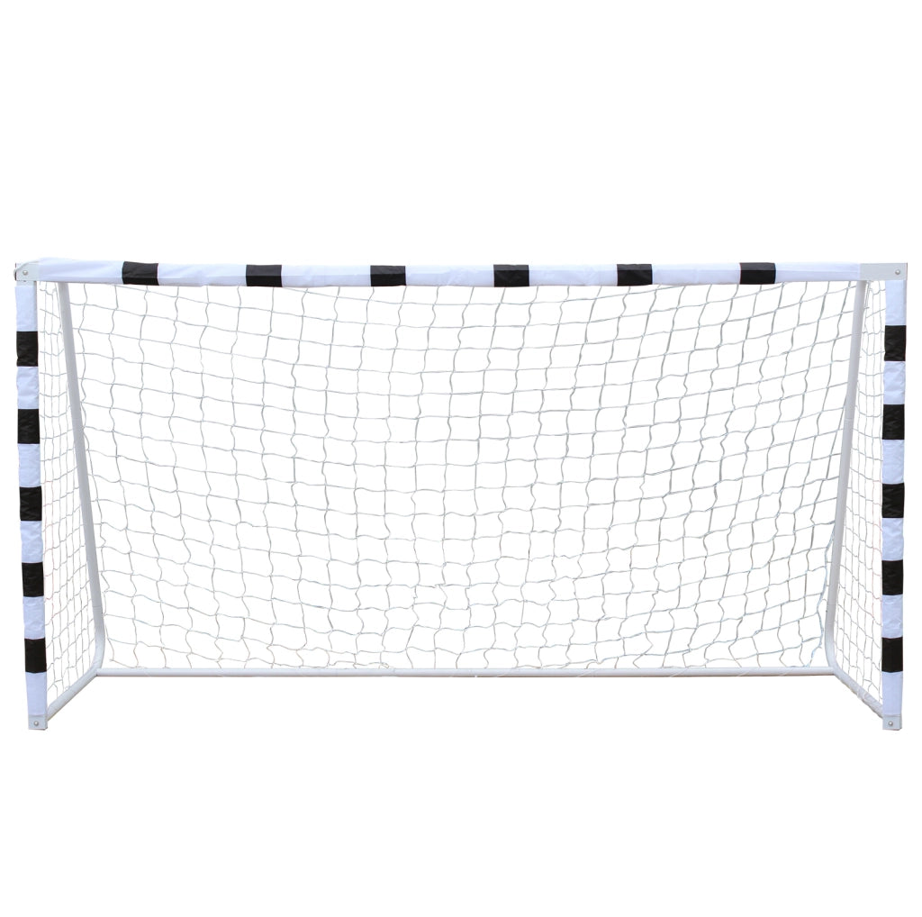 PORTA da calcio pieghevole 240x150x90 cm nera e bianca