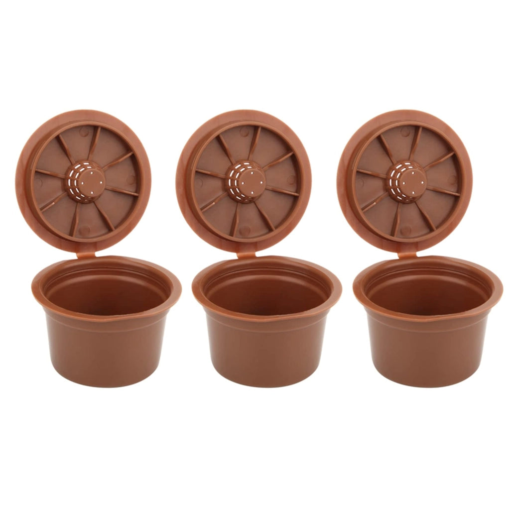 Capsule per caffè, confezione da 3 pezzi, compatibili con Caffitaly, colore marrone, dimensioni 4,5 cm
