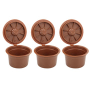 Capsule per caffè, confezione da 3 pezzi, compatibili con Caffitaly, colore marrone, dimensioni 4,5 cm