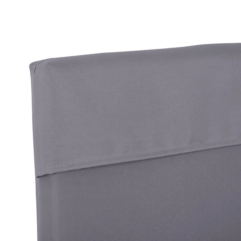Set 2 Pezzi Cuscini per Dondolo da Giardino 3 Posti con Lacci Grigio Confortevoli e Resistenti 130x45x5 cm