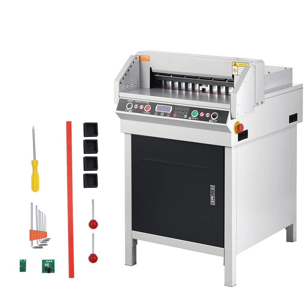Tagliacarte Elettrico CNC 450VS+ Taglierina Carta 450 mm Spessore 40 mm con Schermo LCD Infrarossi Robusto per Ufficio