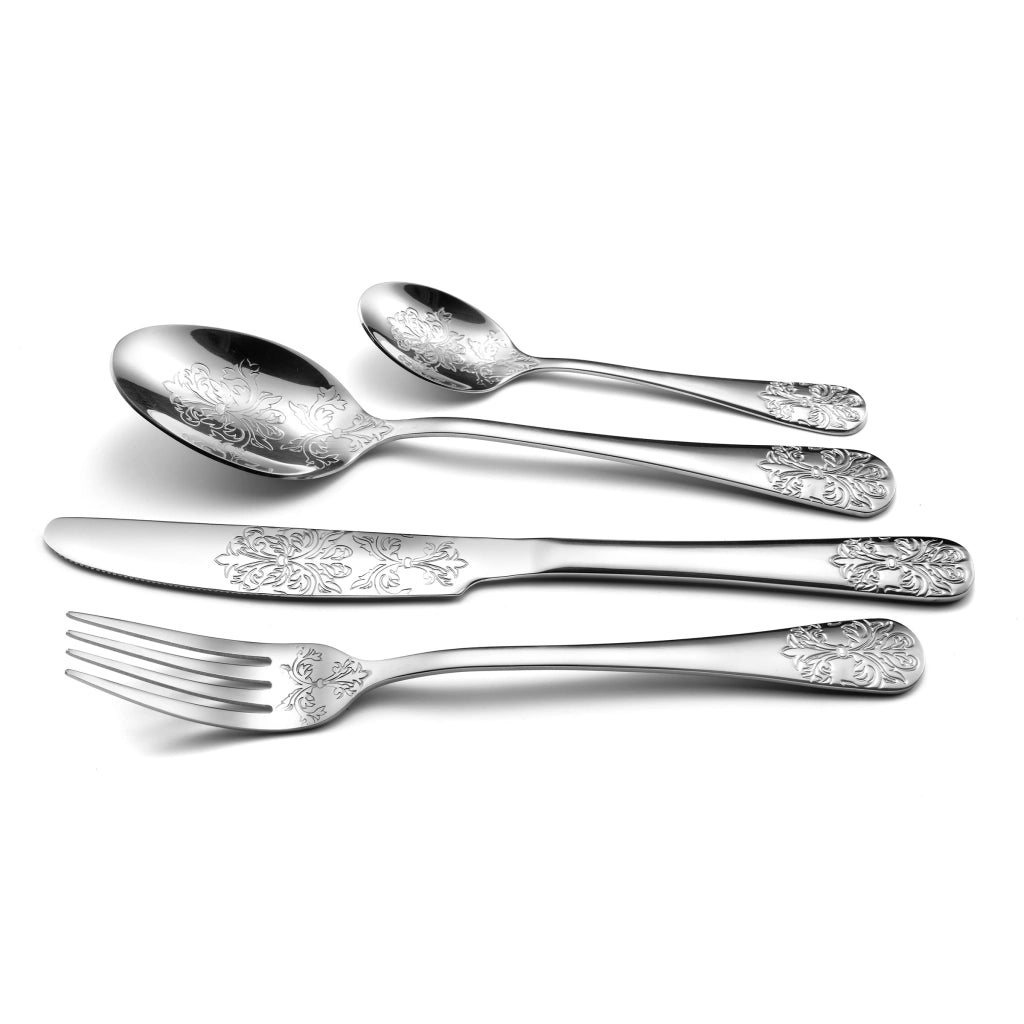 Set di posate da 24 pezzi per 6 persone – Cerimonia – Acciaio inossidabile 18/0, lucidatura a specchio