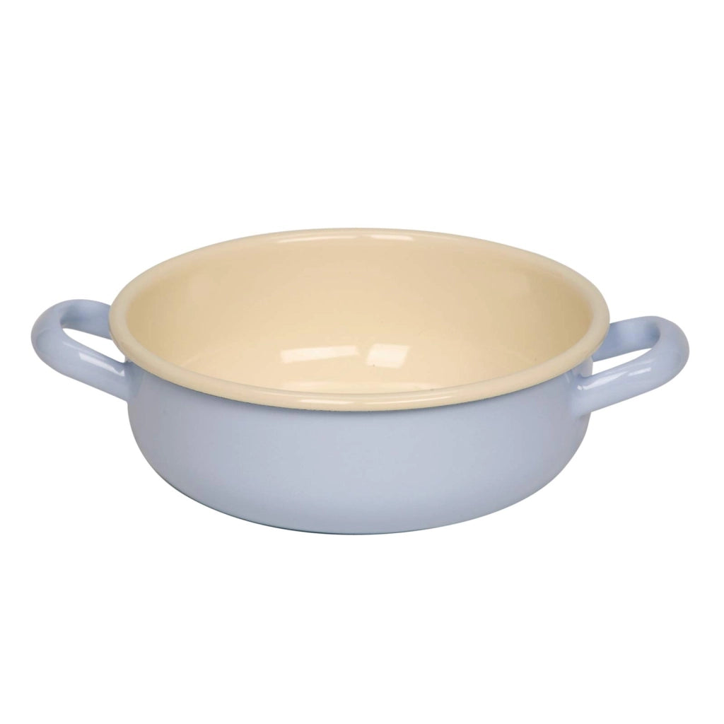 Ciotola smaltata, diametro 18 cm, blu, capacità 1,3 litri, design classico