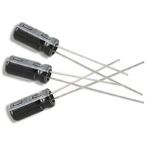 Condensatore elettrolitico radiale, 100 µF, 25 V, 105 °C, confezione da 5 pezzi