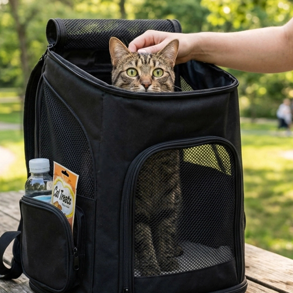 Zaino trasportino espandibile e pieghevole per cani e gatti