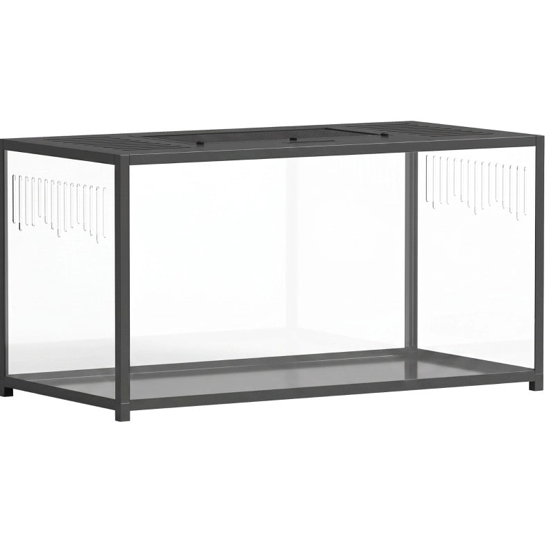 Gabbia per criceti 100 x 50 x 52,5 cm in metallo e acrilico, nera