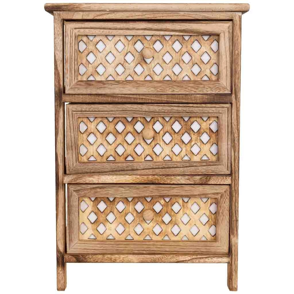 Cassettiera in legno marrone 40x29x58h cm