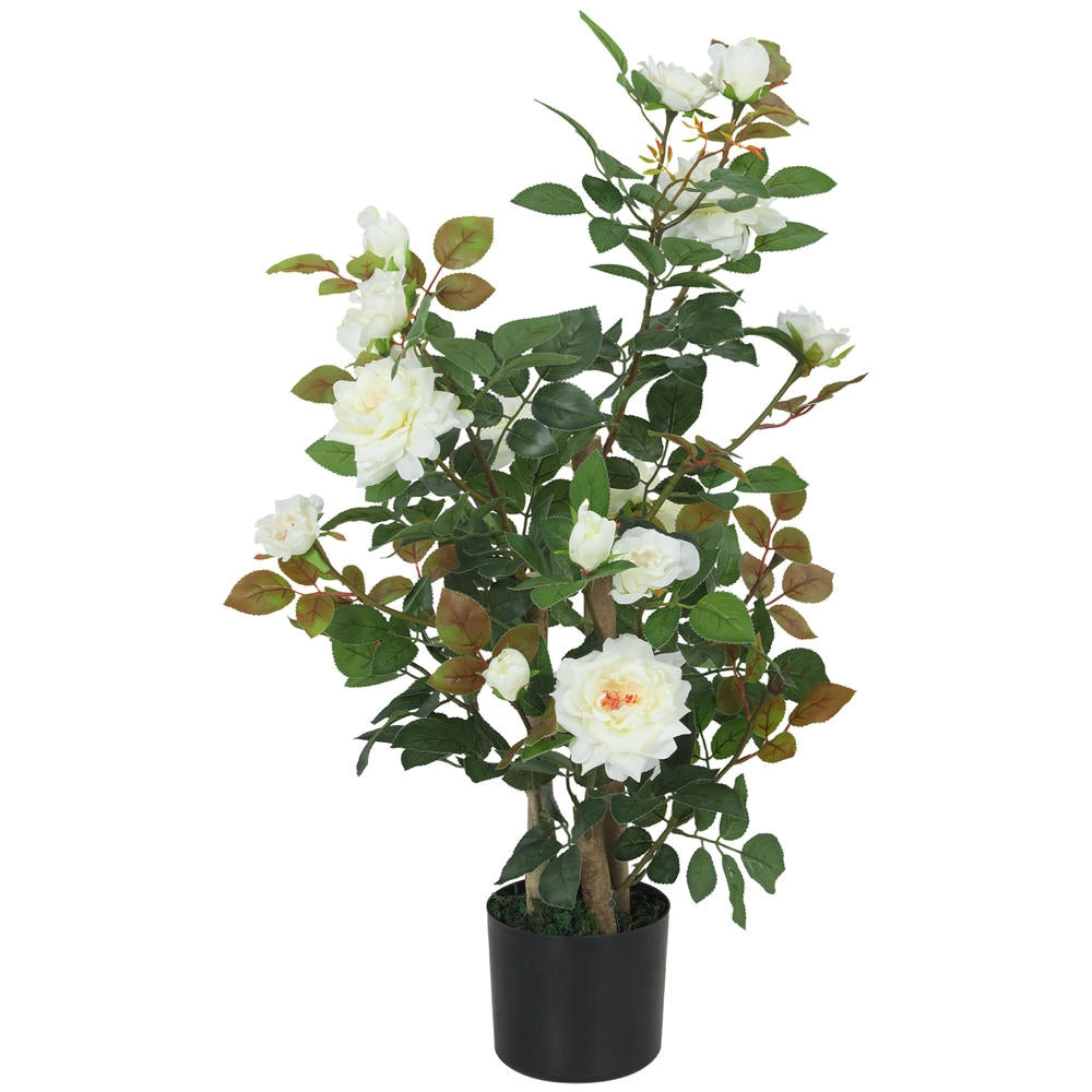 Pianta artificiale decorativa per interni ed esterni altezza 90 cm con 4 fusti per casa e terrazzo design moderno