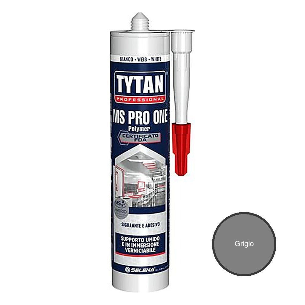 Sigillante adesivo tytan a polimeri ms *** colore- grigio, confezione 1