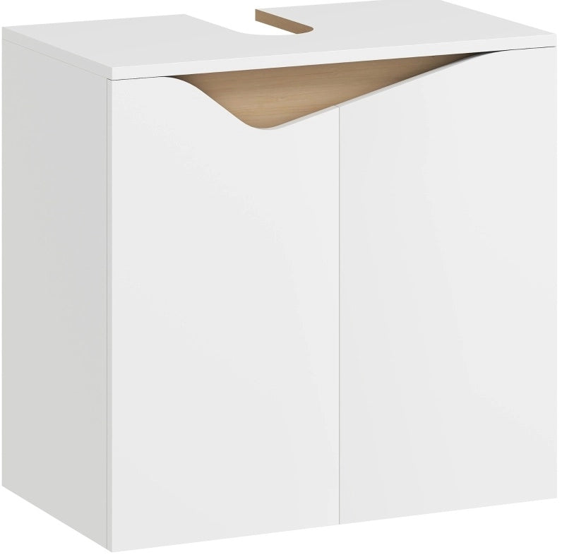 Mobile sottolavabo bianco 60 x 35 x 57,9 cm con ante soft-close