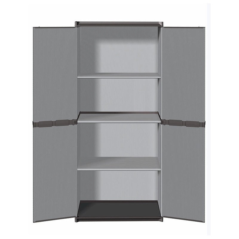 Armadio resina con 4 ripiani e due ante cm 68 x 39.5 x 168 h