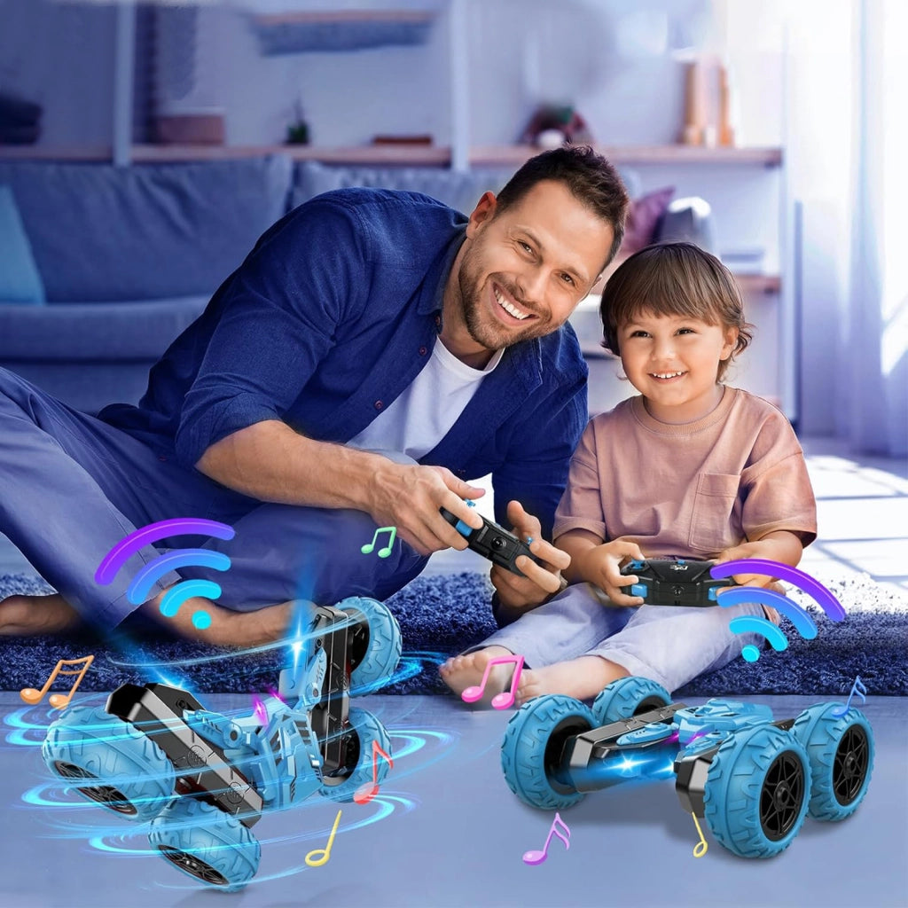Auto radiocomandata acrobatica 2,4 GHz con LED e rotazione 360°